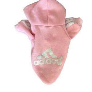 Adidog Dog Hoodie - Pink. Size M. New, never used.